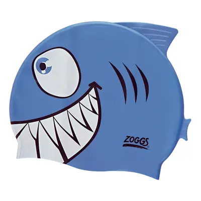 Boys' Silicone Character Swimming Cap, Shark, up to years UK