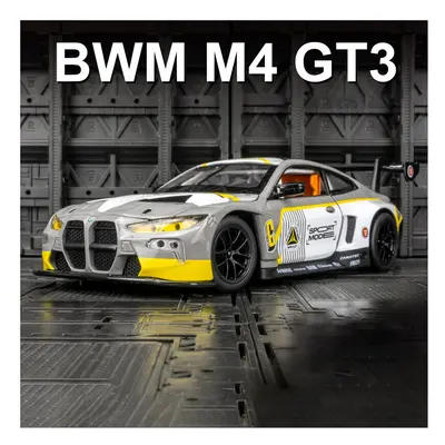 (M4 GT3 Gray) 1:24 BMW M4 GT3 Alloy Sports Car Model Diecast Metal Toy Car Vehicles Model Simula