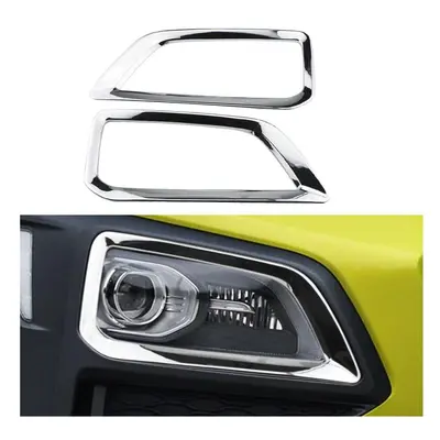 For Hyundai Kona Encino Kauai SUV 2018 2020 Chrome Car Front Fog Light Lamp Cover Trim Foglight 