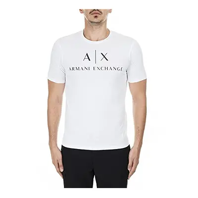 AX ARMANI EXCHANGE mens Crew Neck Logo Tee T Shirt White X-Large US