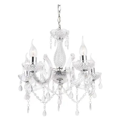 (Clear) Light Pendant, Chrome Chandelier