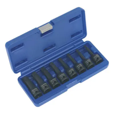 8 Piece Impact Socket Bit Set - 1/2" Square Drive - TRX-Star - Chromoly Steel