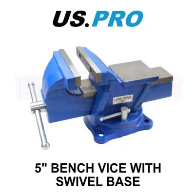 US PRO Tools 5â Heavy Duty Engineer Swivel Bench Vice Vise Clamp with Anvil