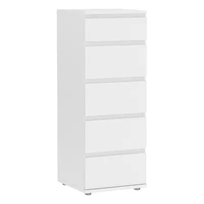 Narrow Chest of Drawers in White