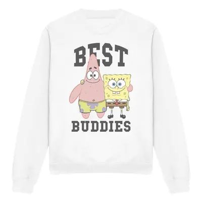 (L, White) SpongeBob SquarePants Unisex Adult Best Buddies Patrick Star Sweatshirt