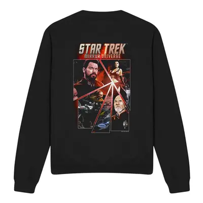 (S, Black) Star Trek Unisex Adult Panels Sweatshirt