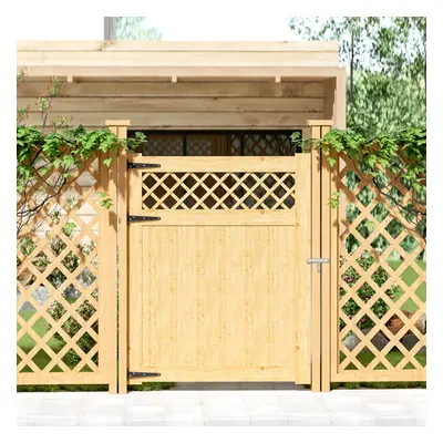 Rhombus Garden Wood Gate with Latch and Hardware Kit H cm x W cm