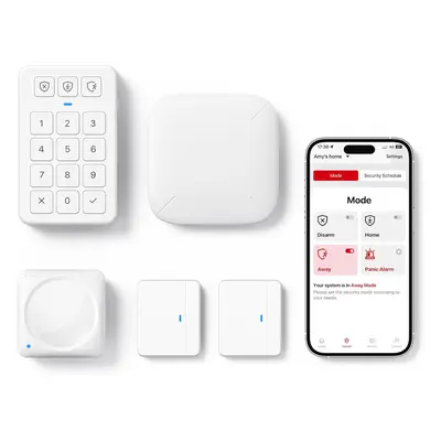 (5-piece Set) Smart Home Security Systems, Wireless alarm systems, Works with Alexa, Supports Mo