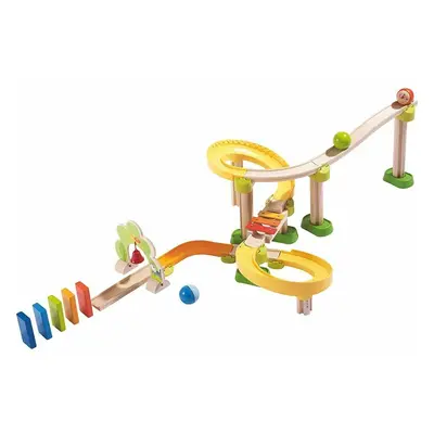 HABA Kullerbu Sim-Sala-Kling - Piece Wooden & Plastic Ball Tack Set with Steep Curves and Musica