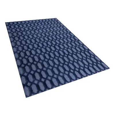 Viscose Rug x cm Navy Blue CIZRE