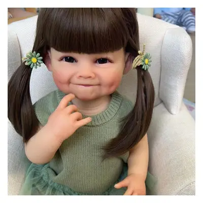 (as the picture) 55cm Full Body Soft Silicone Reborn Toddler Doll Raya Lifelike Soft Touch High 