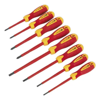 8 PACK VDE Screwdriver Set - 1000V AC Shock Proof Insulated Shafts Comfort Grip