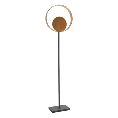 1615mm Gold Patina Complete Standing Floor Lamp Light - Dark Bronze Metalwork