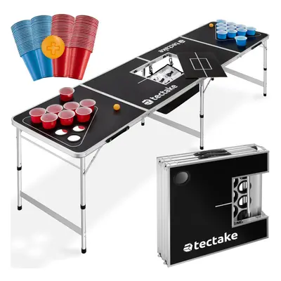 Beer Pong Table Set Up Beerpong Foldable Height-Adjustable Collapsible Game