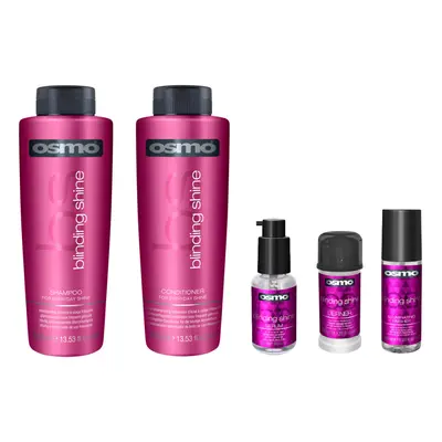 Osmo Blinding Shine Shampoo 400ml, Conditioner 400ml, Serum 50ml, Definer 40ml and Finisher 125m