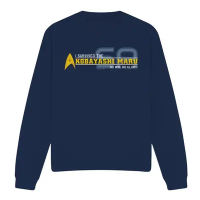 (M, Navy) Star Trek Unisex Adult I Survived Sweatshirt