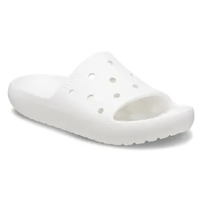 (White, (Adults')) Crocs Classic Slide Thermoplastic White Slides