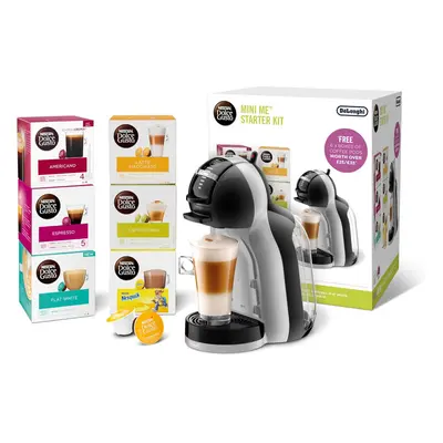 Mini-Me Automatic Coffee Machine Black & Arctic Grey by De'Longhi - âStarter Kit'