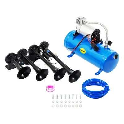 VEVOR Air Horn Truck Train Horns Kit Volt with 6L Air Compressor Trumpet 150db