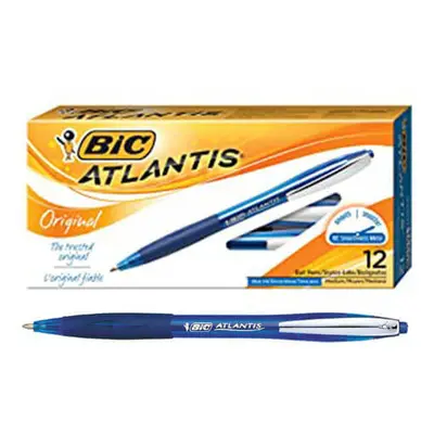 Bic Atlantis Retractable Pen Medium Point (12pk)