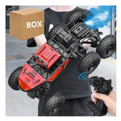 (36cm Spray Red) 4/6WDRC CAR with Led lights 2.4G Cross-country Climbing Spray Racing Car Remote