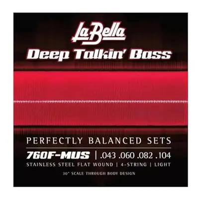 La Bella 760F-MUS Stainless Steel Flat Wound Bass Guitar Guitar String