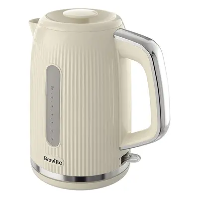 Breville Bold Vanilla Cream Electric Kettle | 1.7L | 3kW Fast Boil | Cream & Silver Chrome [VKT2