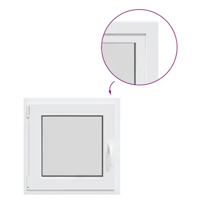 vidaXL Basement Window RISOR 60x60 cm Tilt&Turn DIN Left White egress window