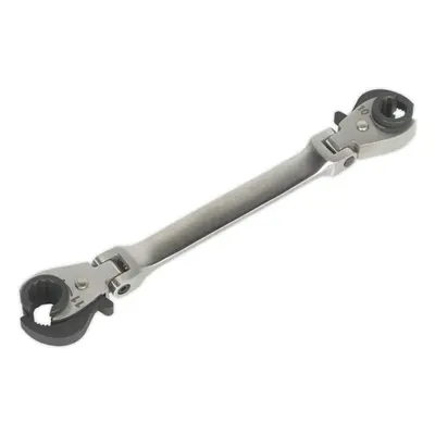 Flexi-Head Ratchet Brake Pipe Spanner - & 11mm Size - 72-Tooth Ratchet