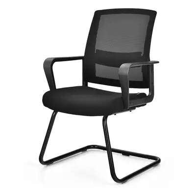 Meeting Office Chairs Mid-Back Mesh Reception Chair w/Adjustable Lumbar Support