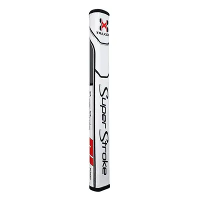 SuperStroke Traxion Flatso 1.0 Golf Putter Grip - White/Red/Grey