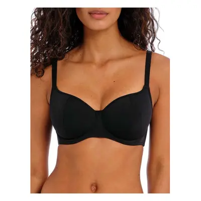 Freya Jewel Cove Underwire Sweetheart Bikini Top Plain Black UK 34DD US 34DD