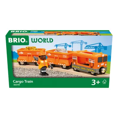 BRIO World - Gold Cargo Train | Toy Train Set for Kids Aged Years Up