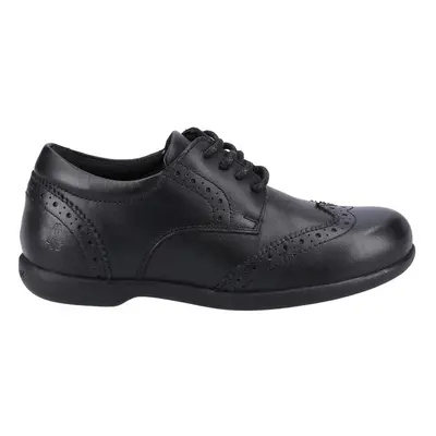 (UK 5, Black) Hush Puppies BRIDGET Girls Leather School Shoes Black