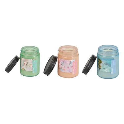 Set of Scented Candles FRUITY BLOOM Soy Wax Fresh Notes Floral Notes