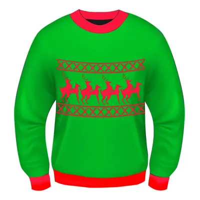 Ugly Christmas Humping Reindeer Adult Sweater Standard