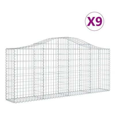 (200 x x 80/100 cm/ pcs) vidaXL Arched Gabion Basket Stone Basket Gabion Retaining Wall Galvanis