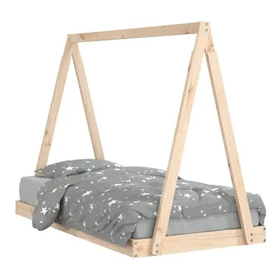 (brown, x cm) vidaXL Kids Bed Frame Bedstead Wooden Bed Base Black 80x200 cm Solid Wood Pine