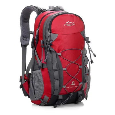 (Red) 40l Men Women Trekking Backpack Mountaineering Bag Outdoor Travel Tent Backpack For Campin