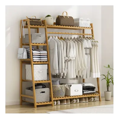 (Natural) Bamboo Bedroom Garment Clothes Rack 130cm