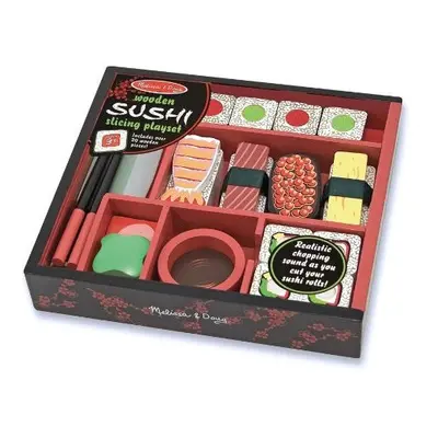 Melissa & Doug Sushi Slicing Wooden Play Food Set