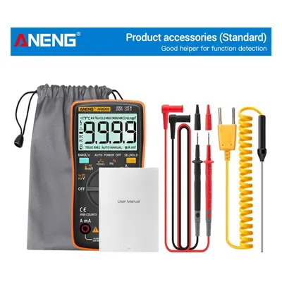 (yellow, Standard) Aneng An8009 Digital Multimeter Transistor Testers Capacitor True-rms Tester 