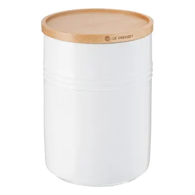 Le Creuset Stoneware Canister with Wood Lid 2.5 qt. (5.5"" diameter)