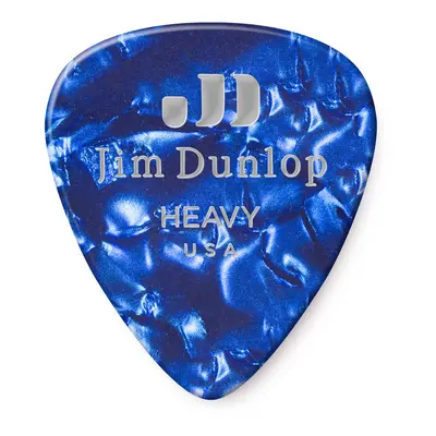 JIM DUNLOP 483R10HV Genuine Celluloid Blue Pearloid Heavy 72/Bag