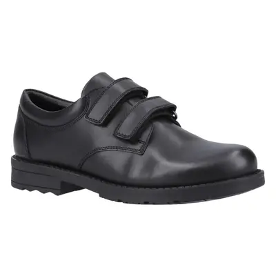 (UK 8, Black) Hush Puppies BARRY Boys School Shoes Black