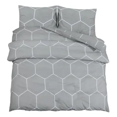 (grey and white, x cm + x cm/ pcs) vidaXL 1/2x Duvet Cover Set Cotton Duvet Slipcover Sheet Mult