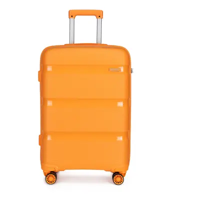 (orange, inch) 20/24/28 Inch PP Hard Shell Suitcase With TSA Lock