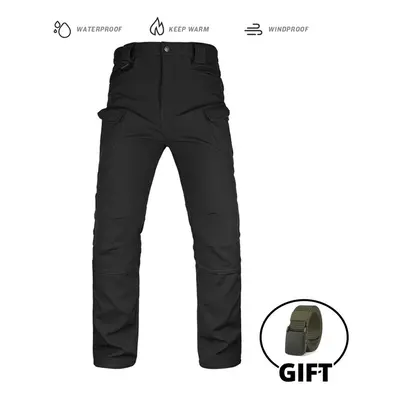 (LY BK pants, L) Tactical Jacket Fleece Winter Men Hiking Jackets Windbreaker Waterproof Soft Sh