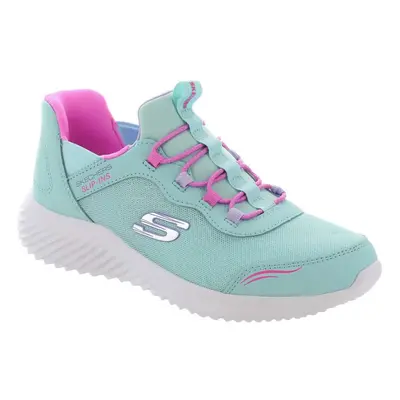 Skechers Girls Bounder-Simple Cute Sneaker Turquoise Big Kid