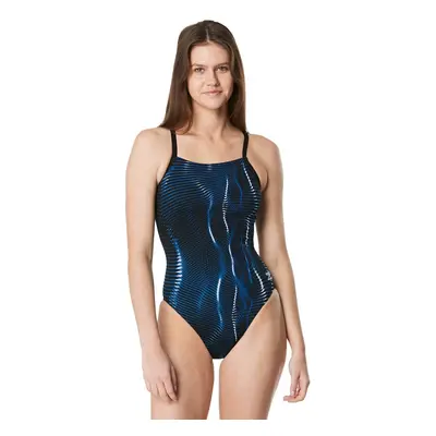 Speedo Women's Swimsuit One Piece Endurance+ Flyback Printed Adult Tea